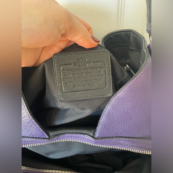 Purple Coach Purse 💜 Edie Handbag - Picture 10 of 17